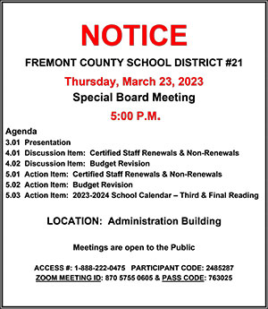 Change of date for board meeting flyer