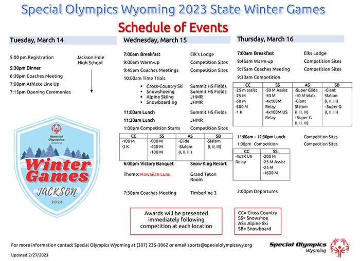 Click to view 2023 Winter Games Schedule